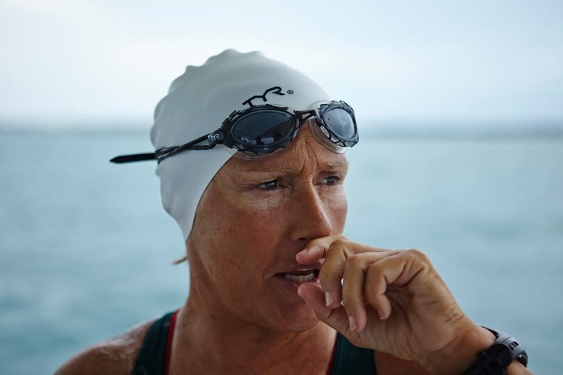 Diana Nyad swimming cap